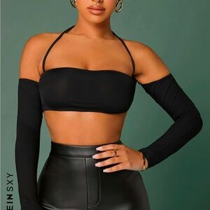 Shoulder backless top